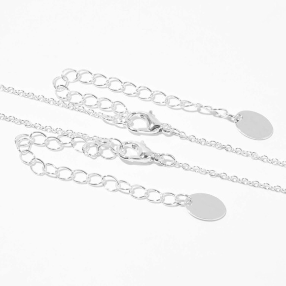 Claire’s Silver-tone Best Friends Split Heart Necklace Set, 2 Pack - Picture 3 of 13